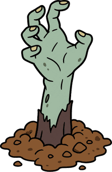 Clifton Highfield&rsquo;s Tiny Talks icon: a zombie hand rising from the dirt